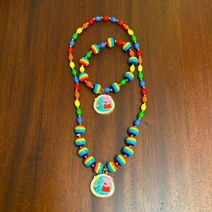 Peppa Pig Necklace and Bracelet Set
